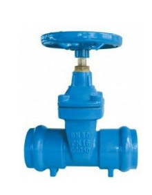 China Cast Iron Double Socket Type Elastic Seat Seal Gate Valve With Rubber Sealing Ring factory
