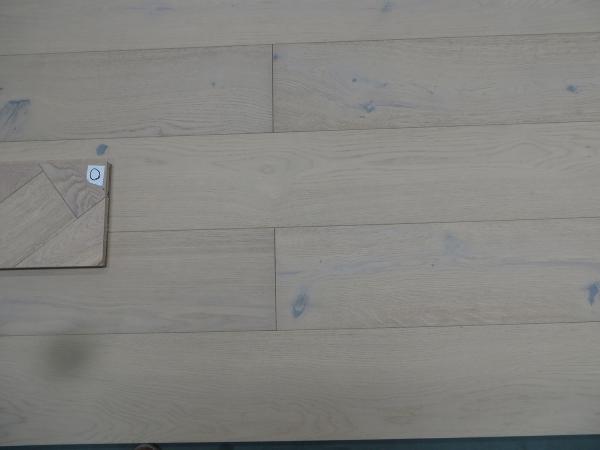 Character European Oak engineered wood flooring, light smoked and white stained