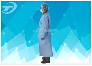 China PE coated SBPP fabric Disposable Isolation Gowns with different color factory