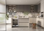 Modern Handless Plywood Kitchen Cabinets Set Design