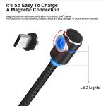 Magnetic Usb Multi Charger Cable L Shape Customized Length For Elbow