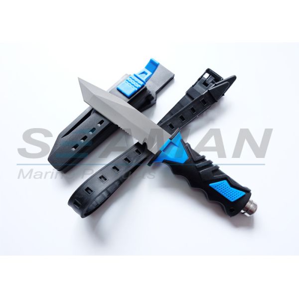 China Scuba Dive Snorkel Titanium Knife (4 3/8" Blade) with straps and sheath factory