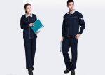 Eco - Friendly Industrial Work Uniforms Cuff Snap Design With Pocket On Sleeve