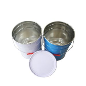 CMYK 4C 10L Metal Tinplate Paint Pail Bucket With Lid