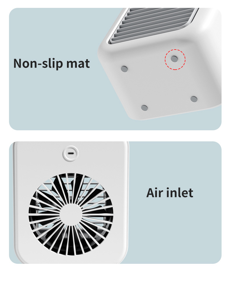 Silk Screen Printing Personal Space Air Cooler with USB Power and Manual Switch Control