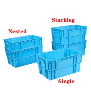 Internal Size 551*348*291mm PP Rectangular Square Plastic Crate for Warehouse