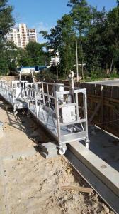 China Hot dip galvanized / aluminum aerial suspended access platform , working gondola , cradle hoist with counter weight factory