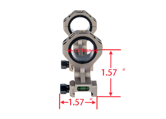 ANS 25 / 30mm Picatinny Ring Mounts Universal Mount With Level Instrument