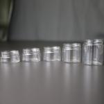 Modern Premium Transparent Plastic Jar Gold Lid With Spot Goods