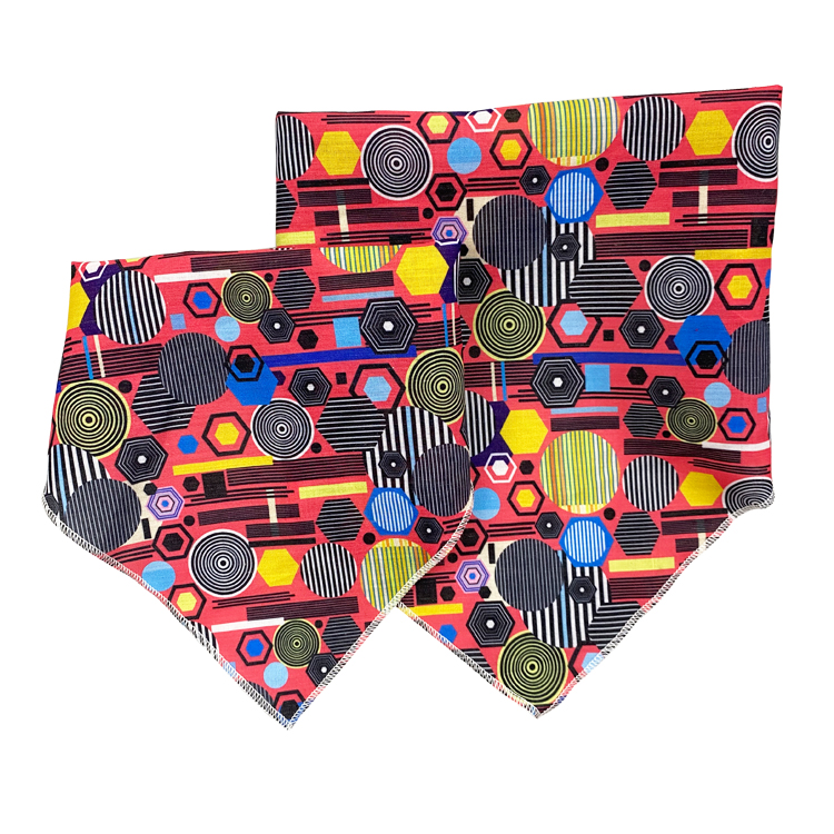 Square Triangle Funny Dog Bandanas Custom Logo Dog Wearing Bandana