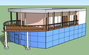 China Customized Commercial Prefab Buildings Used For Restaurant With Lightweight Steel Frame factory