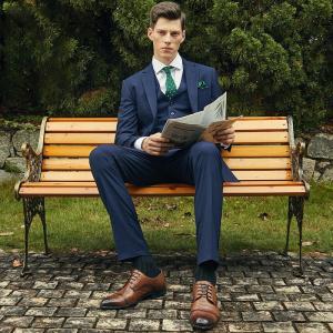 China Men's Formal Suit Jacket Three-Piece Business Office Wedding Attire Standard Size factory