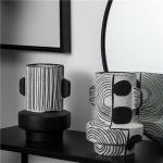 Home decor accessories mini small nordic ornament black ceramic vase modern home