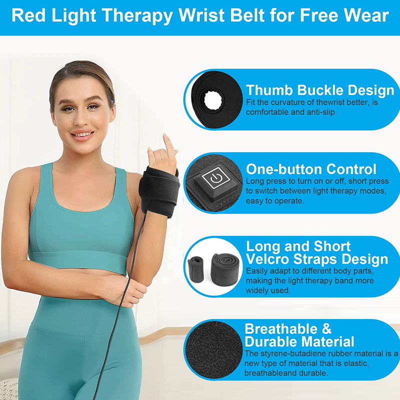 48Pcs 660nm & 850nm LED Near Infrared for Home Red Light Therapy Device Near Infrared Light Therapy Belt