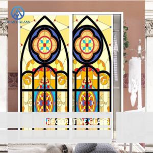 China Building Decoration Mosaic Glass Panels Window Art with Metal Frame factory