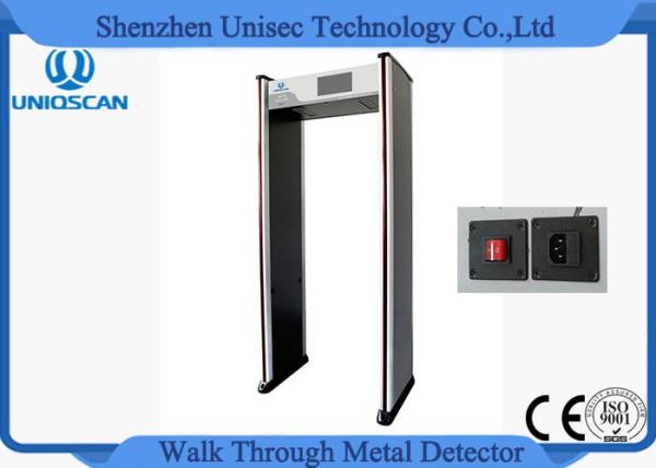 4.7 Inch 33 Zone Pass Through Metal Detector Security Gate For Airport Metro