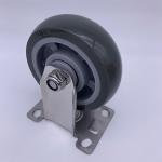 Rigid Stainless Steel PU Tread Caster Wheels 4 Inch 100mm
