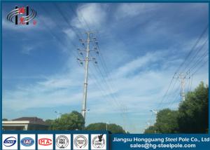 China Polygonal Q345 Hot Dip Galvanized Steel Pole Tapered For Power Transformation factory