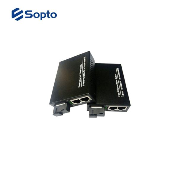 PoE Power Fiber Media Converter 1 Fiber Port 4 UTP Ports With Commercial