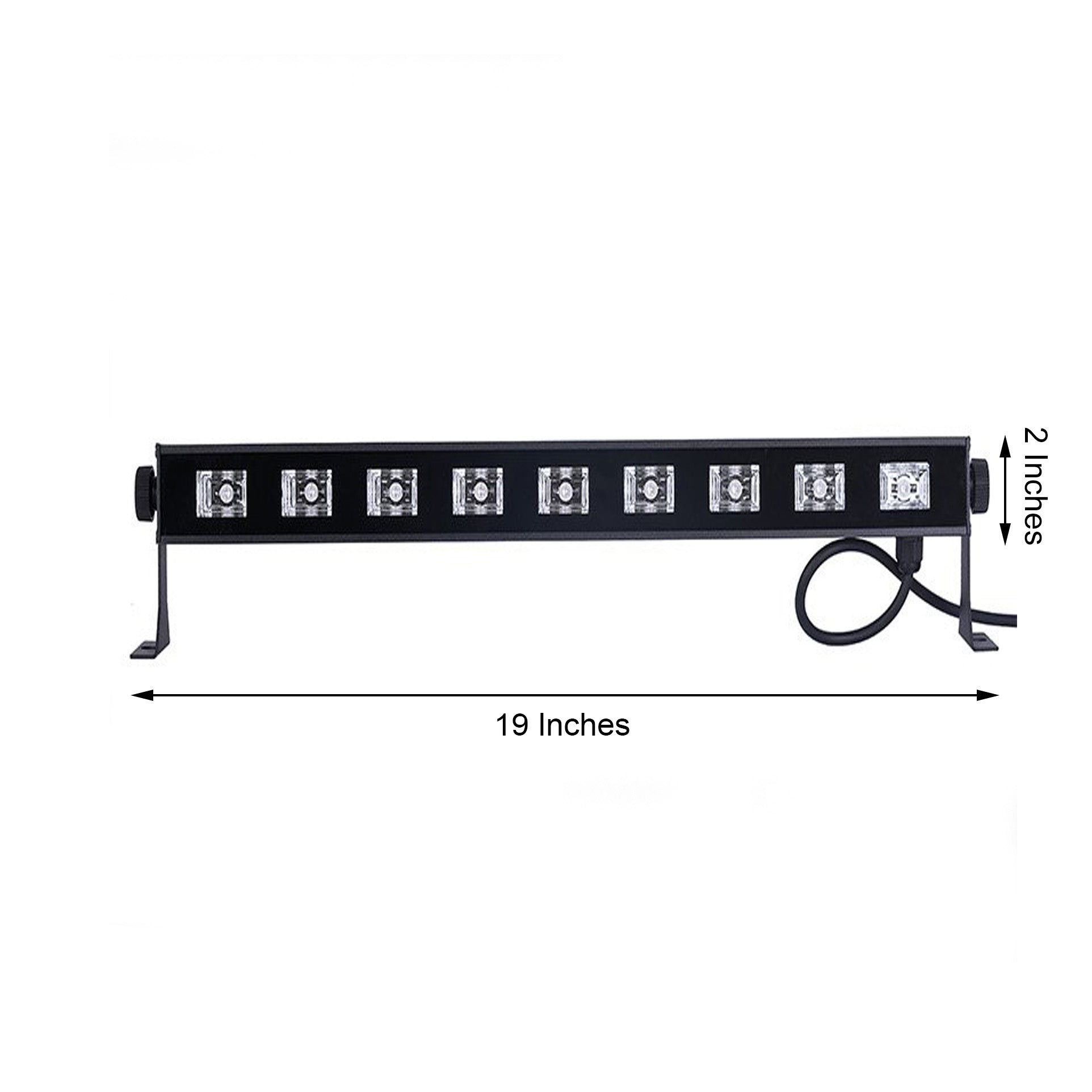 27W 9 LED Purple UV LED Black Light Bar Outdoor Indoor 395 - 400nm
