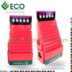 China Cardboard Book Display, Multi Shlef Floor Display For Greeting Card factory
