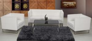 China Modern PU leather China reception office lounge sofa factory
