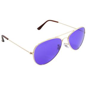 China Color Therapy Glasses Aviator Style Violet Indigo Colored Lenses factory