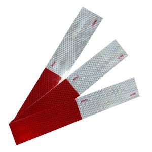 China Red And White Prismatic DOT-C2 Vehicle Safety Marking Reflective Tapes For Truck And Trailers factory