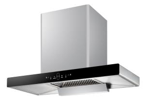 China Glass Stainless Steel T Shape Chimney Hood Range 700mm factory