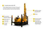 Hydraulic Core Spt Borehole 350m Crawler Mounted Drill Rig Machine