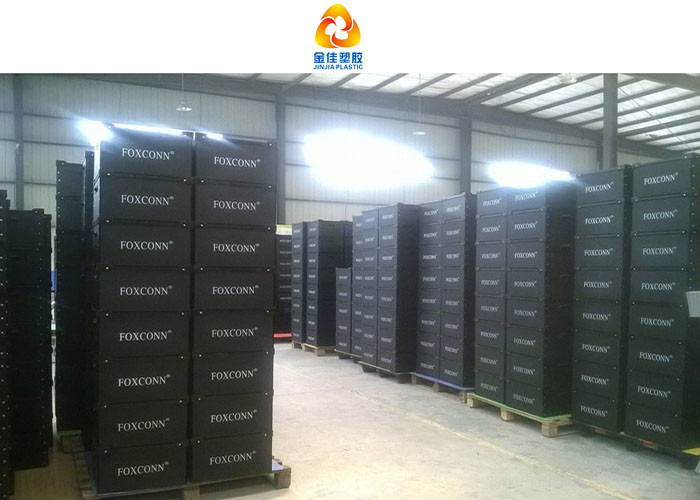 Reusable Lightweight Plastic Antistatic ESD Turnover Boxes For Electronic Components