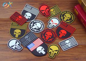 China PVC 3d Rubber Patch Punisher Fluorescent Sticker Armband Waterproof Personality Epaulets factory