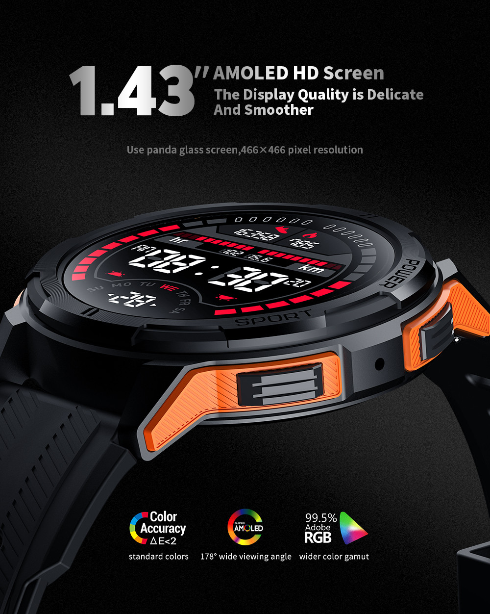 C25 Sports Rugged Outdoor Smart Watch Aviation Metal Case 1.69 inch
