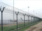 green power coated Dia 500mm BTO-22 Razor Barbed Wire Airport Security Fence 1.8