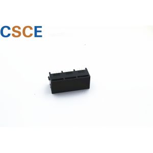1 * 3 Port PBT Plastic RJ11 PCB Socket , RJ11 Mini Jack 5521 Series Voltage