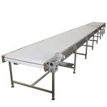 Vertical Vegetable Fruit Incline Flat PVC White Conveyor Belt System For Food