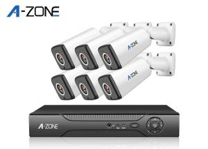 China CMOS Sensor 6 Camera Cctv System 3 Megapixel Surveillance nvr Kits For Shop factory