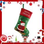 Pack Rustic Christmas Stockings, Penguin Snowman Claus Santa and Reindeer,