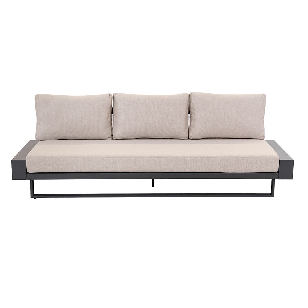 AJUNION Luxury Aluminum Sofa Set Furniture with Coffee Table Size L 120 x W80 x H26cm