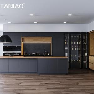 China Wholesale Contemporary Cupboard Free Design Melamine Flat Pack Kitchen Cabinet factory