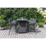 Outdoor Luxury Bar Set Furniture Aluminum Garden Furniture Dining Set with Fire