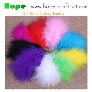 China 12~18mm turkey ostrich feathers, goose feathers, turkey feathers, chicken feathers, peacock , for hobbies and kids DIY factory