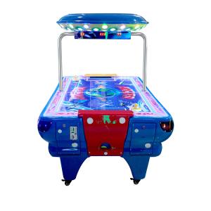 China Bilingual Coin Operated Air Hockey Table With Electronic Scoreboard factory