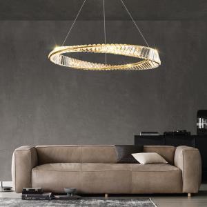China Dining Room Crystal Ring Pendant Modern LED Chandeliers factory