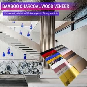China Bamboo Charcoal Wood Veneer 1220*2440*5/8mm Flame Retardant Bamboo Charcoal Wood Eco-Friendly Bamboo Charcoal Wood Metal Board For Home And Hotel factory