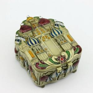 China Hot Sale European Castle Desgin Fashionable Jewelry Box Metal factory