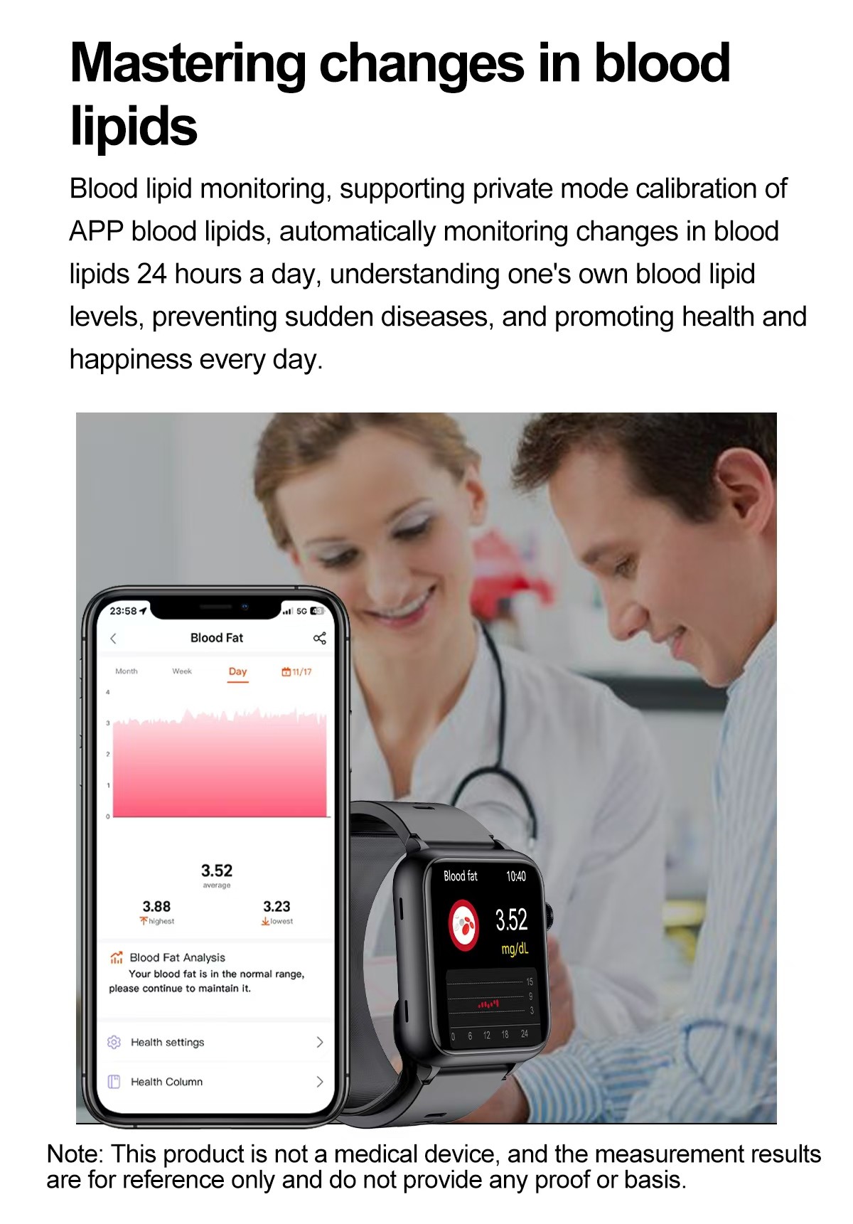 TK63 1.91 Inch Smart Watch ECG And Blood Pressure Sugar Air Pump Type