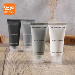 China Empty Cosmetic Packaging Plastic Soft Squeeze Hotel Body Lotion Shampoo Conditioner Body Wash Tube Set factory