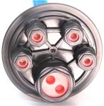 Dome mechanical fiber optic splice closure. 1 big round (dual hole) port+4 small