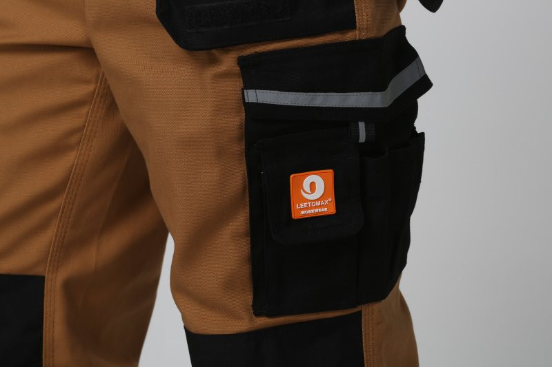 Elasticated Waistband Mens Work Uniforms 320gsm Bib Work Pants